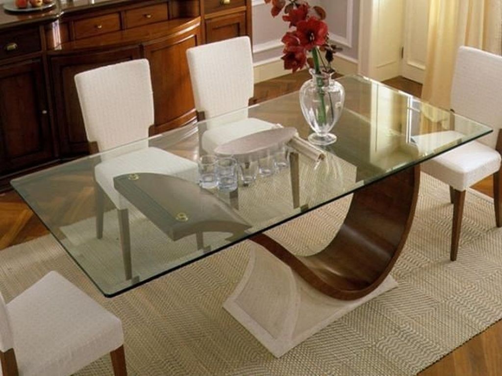 Glass Top Dining Table, Wooden Table Bases For Glass Tables